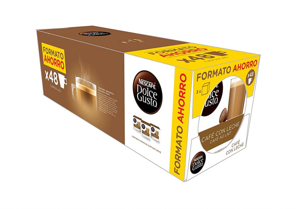 Cápsulas de café dolce gusto café con leche al mejor precio amazon